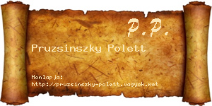 Pruzsinszky Polett névjegykártya